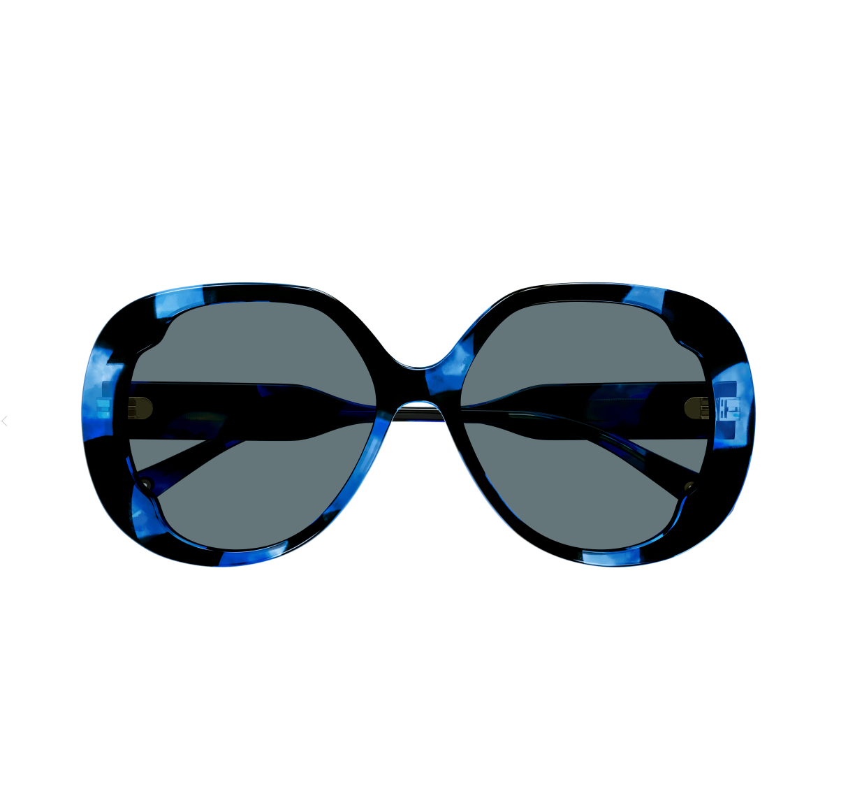 BIG OVERSIZED ROUND BLUE MARBLE SUNGLASSES BY CHLOE